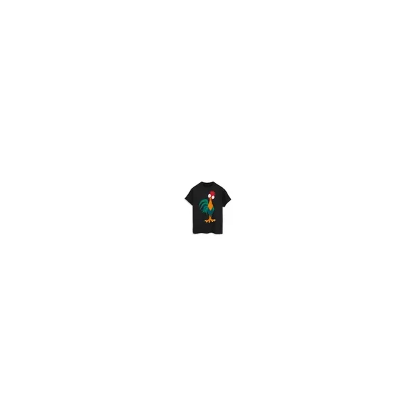 Spiral Galaxy Disney Moana 2 Hei Hei Black T-Shirt
