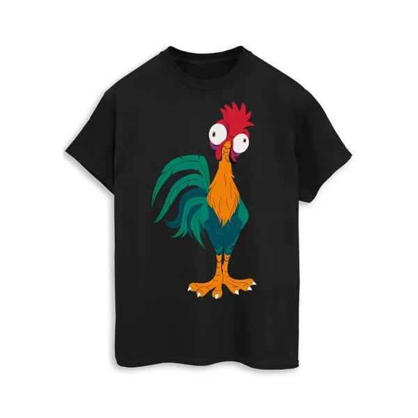 Spiral Galaxy Disney Moana 2 Hei Hei Black T-Shirt
