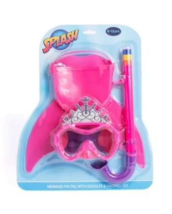 Splash Mermaid Fin Tail With Goggles & Snorkel Set