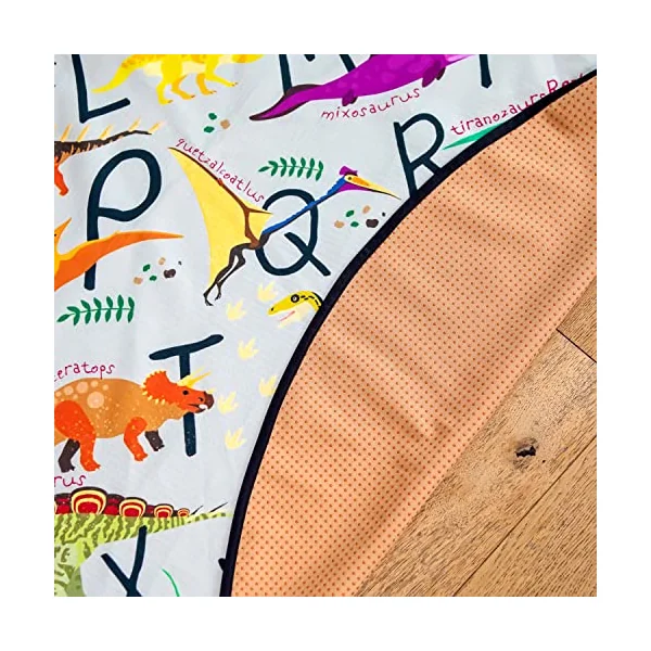 Splat Mat for Baby – Under High Chair Floor Mat Protects Wood, Vinyl and Carpet from Spills – Waterproof 4 Layer Baby Mat with Anti-Skid Backing Deters Bunching and Sliding (51” x 51”)