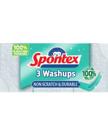 Spontex 3 Washups Non Scratch Sponge Scourers x10