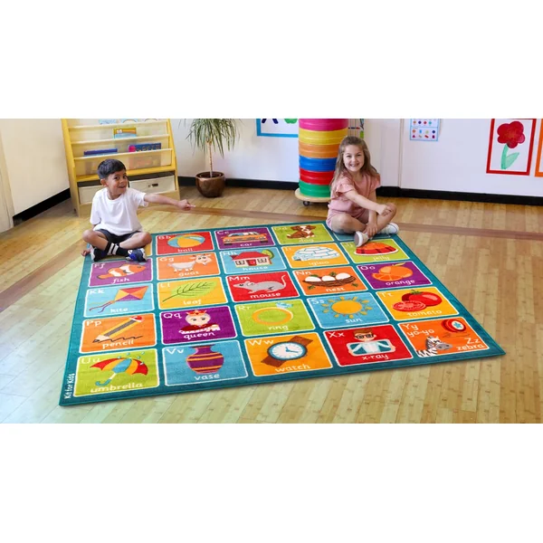 Square Alphabet Carpet 2x2m