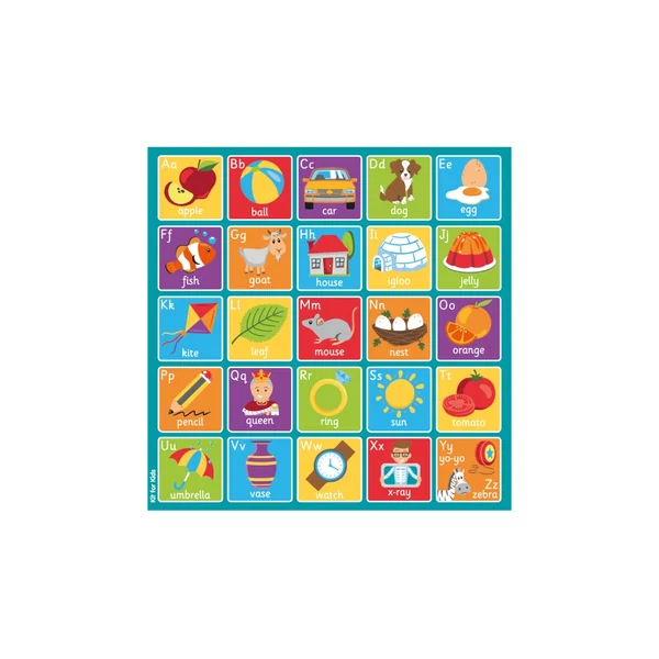 Square Alphabet Carpet 2x2m