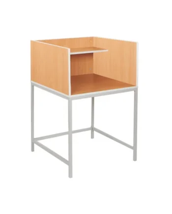 Square Study Carrel with Straight Legs