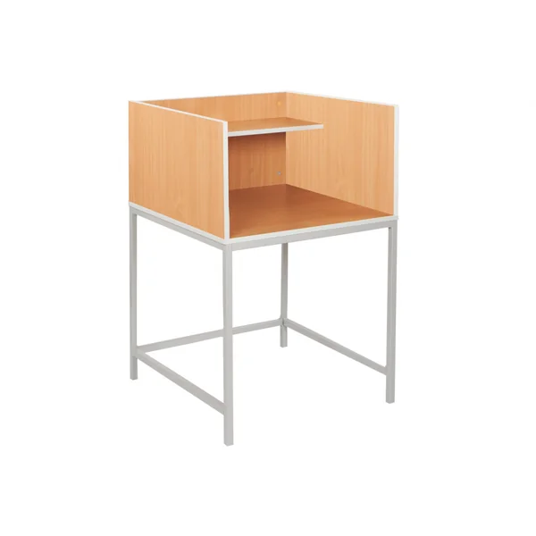 Square Study Carrel with Straight Legs