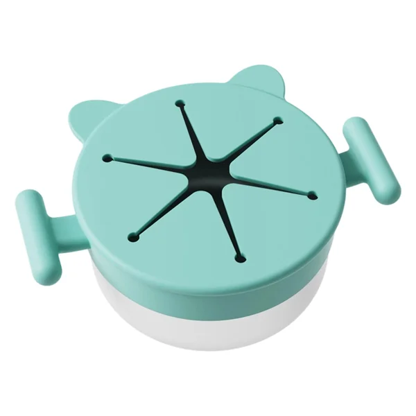 Stainless Steel Snacks Holder with Silicone Spill Catcher Portable Travel Friendly Stainless Steel Container with Silicone Lid