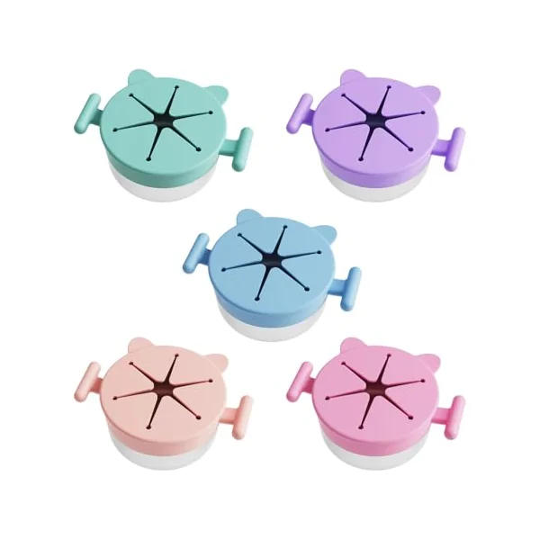 Stainless Steel Snacks Holder with Silicone Spill Catcher Portable Travel Friendly Stainless Steel Container with Silicone Lid Bowl Travel Bowl Spill Container