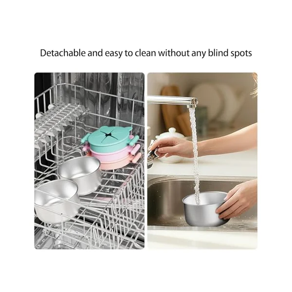 Stainless Steel Snacks Holder with Silicone Spill Catcher Portable Travel Friendly Toddler Snacks Cup with Lid