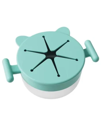 Stainless Steel Snacks Holder with Silicone Spill Catcher Portable Travel Friendly Toddler Snacks Cup with Lid