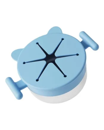 Stainless Steel Snacks Holder with Silicone Spill Catcher Portable Travel Friendly Toddler Snacks Cup with Lid