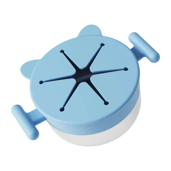 Stainless Steel Snacks Holder with Silicone Spill Catcher Portable Travel Friendly Toddler Snacks Cup with Lid