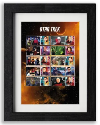 Star Trek Captain's Framed Royal Mail® Collectable Stamps - Collectors Sheet