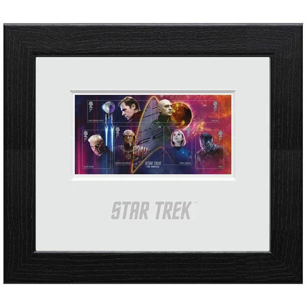 Star Trek Framed Movies Miniature Sheet Royal Mail® Collectable Stamps