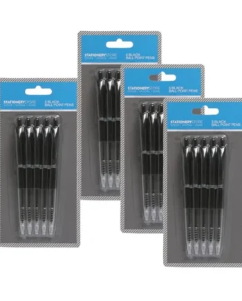 Stationery Store Ballpoint Pen Black 5 Pack x4