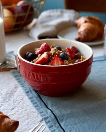 Staub Ceramic 4 x 14cm Bowl Set, Red