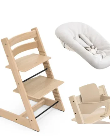 Stokke® Tripp Trapp ® Oak Chair With Babyset and Newborn