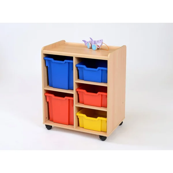 Storage Unit with 2 Jumbo/3 Deep Plastic Trays
