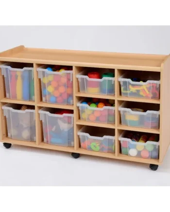 Storage Unit with 4 Jumbo/6 Deep Plastic Trays