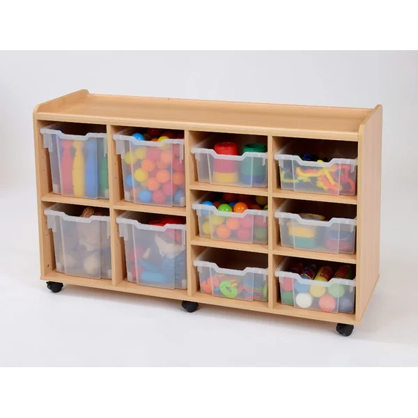 Storage Unit with 4 Jumbo/6 Deep Plastic Trays