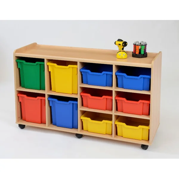 Storage Unit with 4 Jumbo/6 Deep Plastic Trays