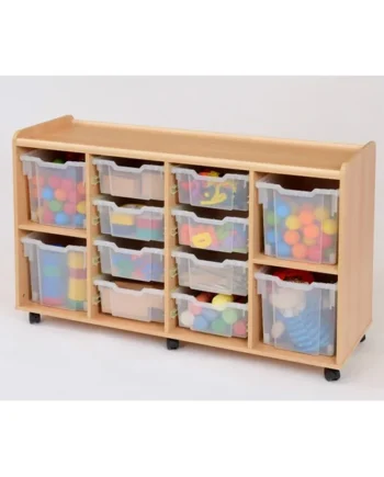 Storage Unit with 4 Jumbo/8 Deep Plastic Trays