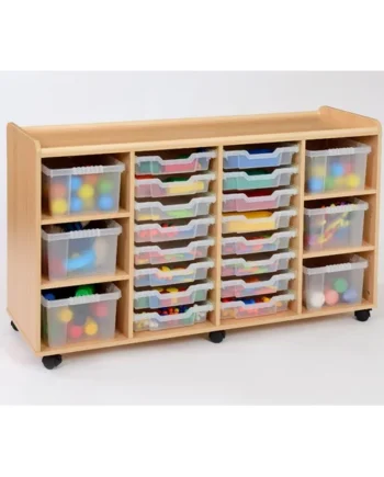 Storage Unit with 6 Deep/16 Shallow Trays