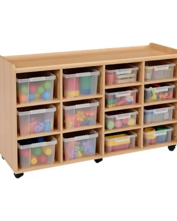 Storage Unit with 8 Shallow/6 Deep Plastic Trays