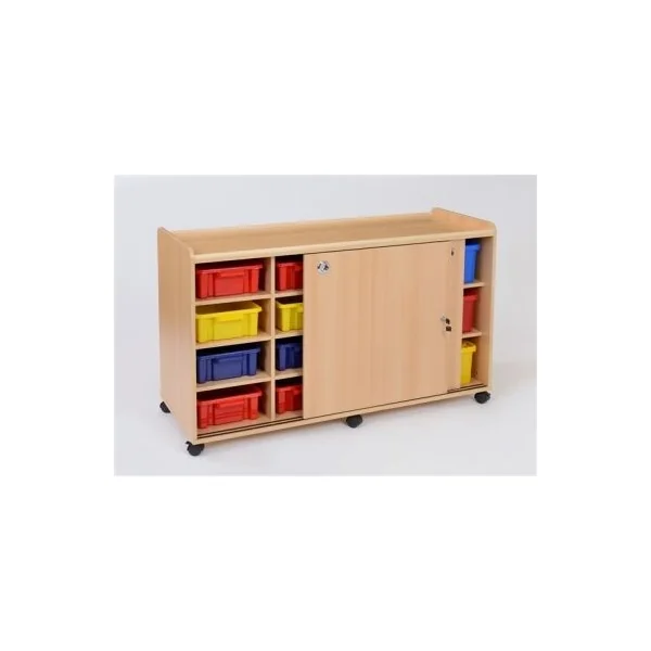 Storage Unit with 8 shallow and 6 deep plastic trays