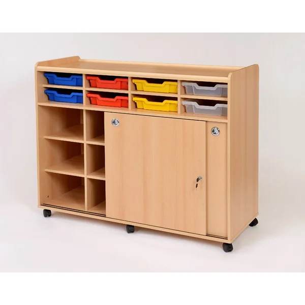 Storage Unit with Trays – 8 Shallow