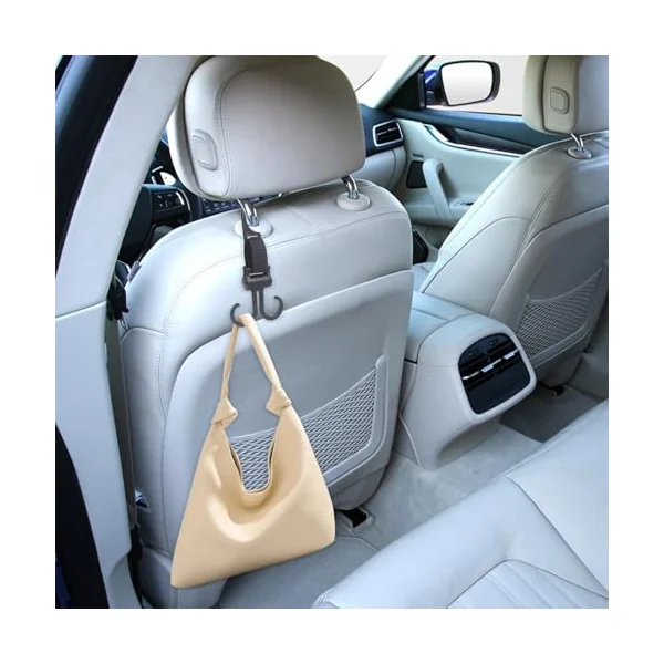 Stroller Bag Hook Double Car Seat Hooks Stroller Straps Clips | Rotatable Hangers Non-Slip Multipurpose Seat Back Organizers for Pet Outdoor Bassinet Wheelchair