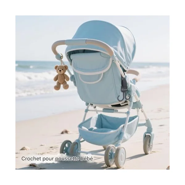 Stroller Bag Hook Double Car Seat Hooks Stroller Straps Clips | Rotatable Hangers Non-Slip Multipurpose Seat Back Organizers for Pet Outdoor Bassinet Wheelchair