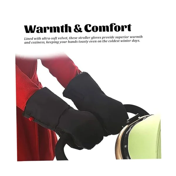 Stroller Gloves Hand Muff, Stroller Gloves, Thick Warm Hand Muff, Waterproof Windproof Mittens, Universal Mittens for Handlebars Pushchair Pram