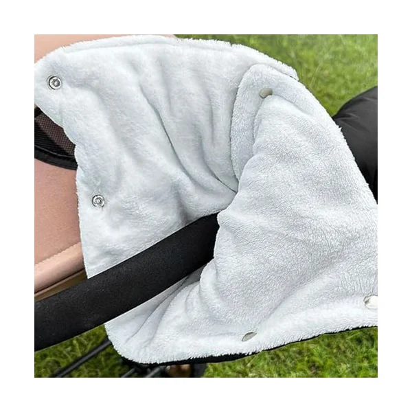 Stroller Hand Warmer Muffs Attachment Non-Slip Adjustable | Waterproof Warm Kids Pushchair Gloves for Parents Caregivers Daily Outings Travel Outdoor Walking Park Shopping Trips