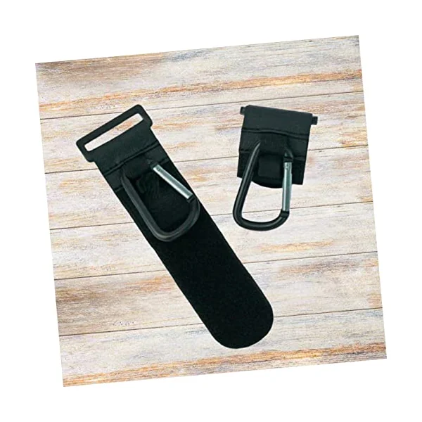 Stroller Hooks Black 2pcs Iron and Leather Baby Car Hook | Easy Installation, for Hanging Bags and Hats, Compact 2pcs Set for Stroller and Baby Car Use