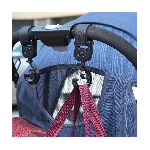 Stroller Hooks Large Resistance Pushchair Hook Bear | Wheelchair Luggage Rack Ideal for Shopping, Beach, Hiking and Travelling