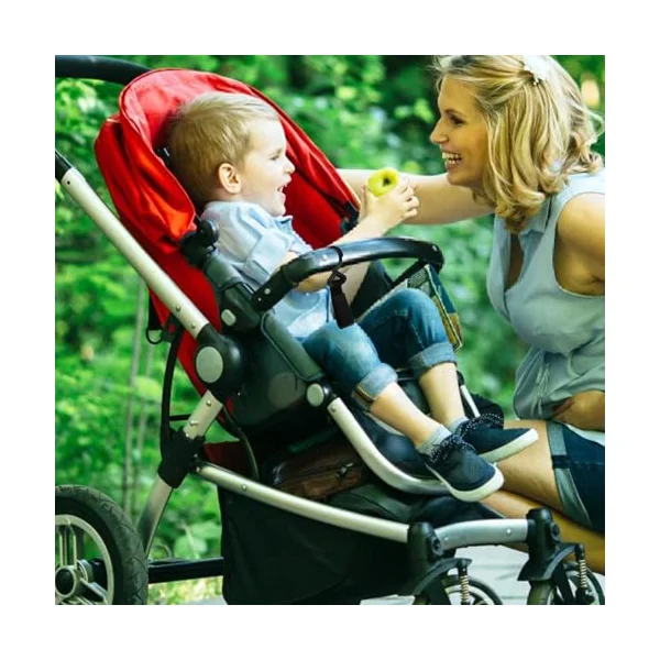 Stroller Hooks Practical Design Nylon Black Hook and Loop Fastener 6pcs Stable Firm Hold for Stroller Bags and Travel Accessories