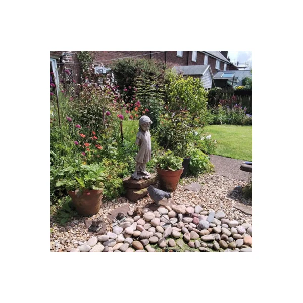Stunning Statue of Little Girl Hiding the Rose