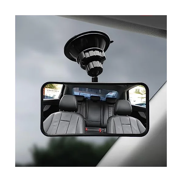 Suction Cup Baby Mirror For Car,360° Adjustable Car Seat Mirror Rear Facing Infant, See All Passengers in the Backseat, Rear View Mirror Accessories