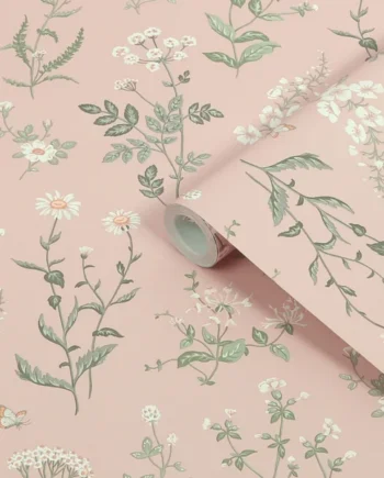 Superfresco Easy Pink Floral Contemporary Smooth Wallpaper