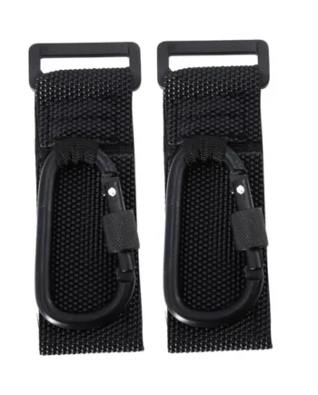 SUPVOX 2pcs Stroller Hooks Bag Hangers Lightweight Alloy Pram Clips Non-Slip Pu Material for Shopping Cart and Nursery Bag Holder, Increase Storage Space Random Color