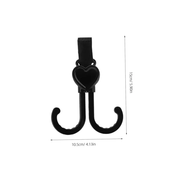 SUPVOX 2pcs Stroller Hooks for Bag Purse Clips Carriage Hook Fit Bike Shopping Cart Wheelchairs Outdoor Use Pet Stroller Clip