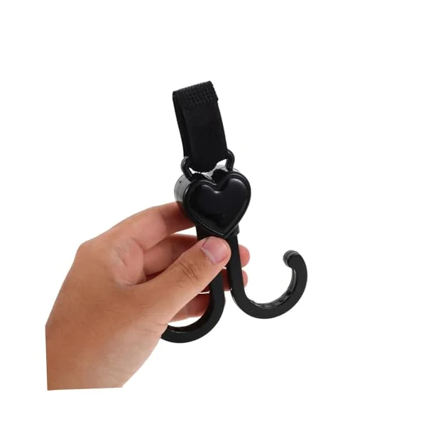 SUPVOX 2pcs Stroller Hooks for Bag Purse Clips Carriage Hook Fit Bike Shopping Cart Wheelchairs Outdoor Use Pet Stroller Clip