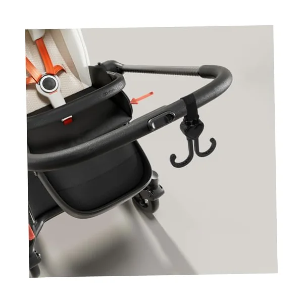 SUPVOX 2pcs Stroller Hooks for Bag Purse Clips Carriage Hook Fit Bike Shopping Cart Wheelchairs Outdoor Use Pet Stroller Clip