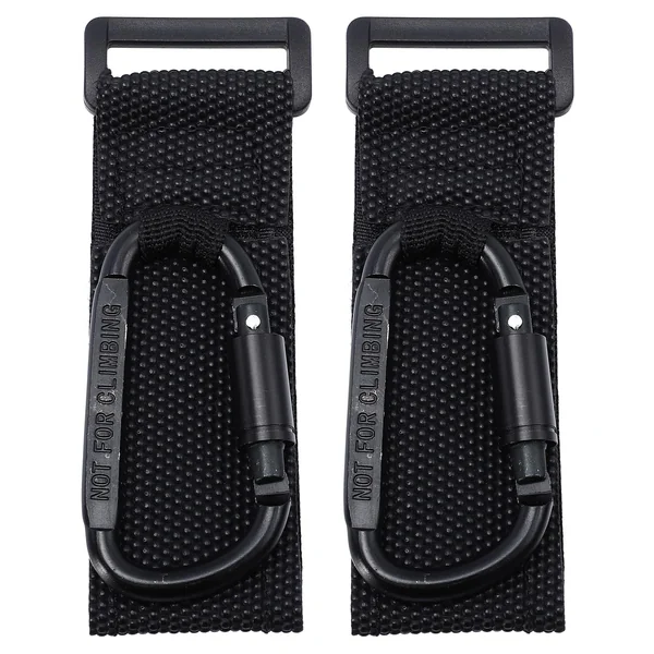 SUPVOX 2Pcs Stroller Hooks Non-Slip Pram Pushchair Nursery Bag Hanger Hook Carabiner for Pram Hanger and Shopping Cart Clips