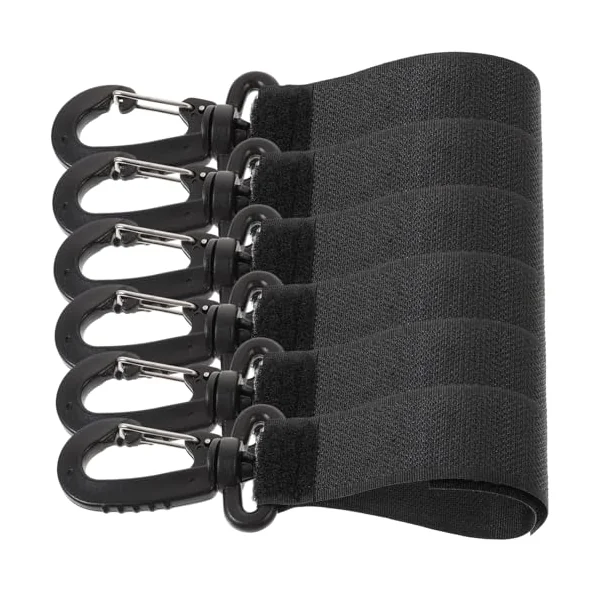 SUPVOX 6pcs Stroller Hooks Plastic Clips with Rotation for Hanging Diaper Bags Shopping Bags and Accessories for Newborns and Parents
