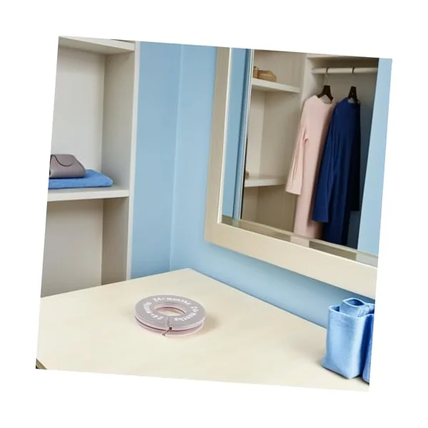 SUPVOX Baby Clothes Size Divider Rings Plastic round Wardrobe Organiser | Quick Size Ids for Sorting, 8 Labels in Pack, Nursery and Closet Rod Use