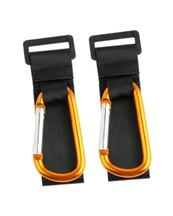 SUPVOX Clips Hooks Non-Slip Hanger Stroller Heavy-Duty 2pcs Made of Pu and Aluminum Alloy Adjustable Multi-Purpose for Stroller and Walker, for Shopping Use