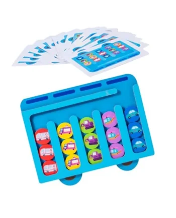 SUPVOX Educational Color Matching Toy for Boys and Girls Wooden Shape Sorting Learning Game for Toddlers, Fine Motor Skill Development, Travel Car Activity Toy