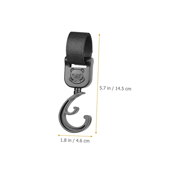 SUPVOX Stroller Hooks Hanger Abs Material Heavy Duty 4pcs to Hold Diaper Bags and Towels and Easy to Remove Design for Baby Stroller Bag Clips Suitable for Outdoor Use