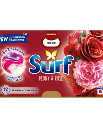 Surf 3in1 Laundry Washing Detergent Capsules 15 Washes - Peony & Rose